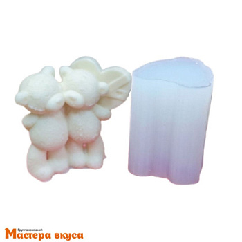 Молд силиконовый  3D МИШКИ С ПОДАРКАМИ, 7,2*3,5 см