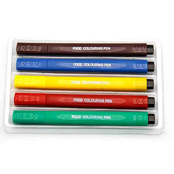 Набор пищевых маркеров (фломастеры), 5 цветов