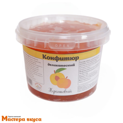 Конфитюр деликатесный Персиковый (с кусочками, термостабильный), 500 гр