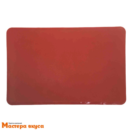 Коврик силиконовый гладкий 43*28 см, красный