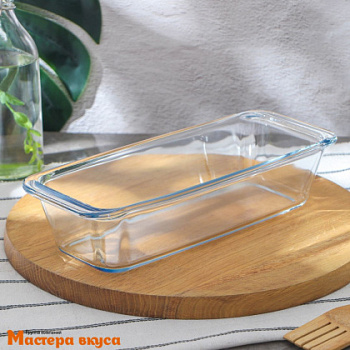 Форма для выпечки (жаропрочное стекло) прямоугольная, 31*12,5*7 см