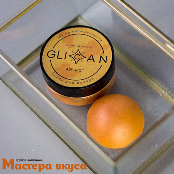 Пищевой блеск плотный Glican, АБРИКОС, 10гр