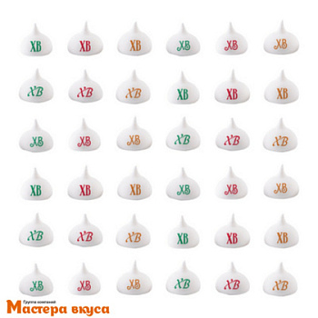 Сахарная фигурка (ХВ) БУКВЫ ХВ, белые