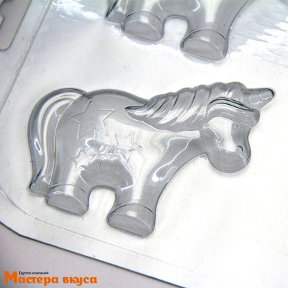 Форма для шоколада пластиковая ШОКО-ЕДИНОРОГ 70*60*9,5 мм