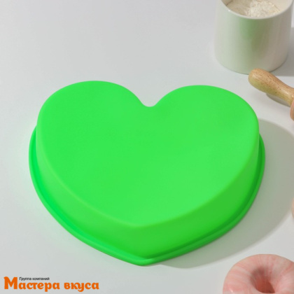 Форма силиконовая СЕРДЦЕ, 24*23*4 см
