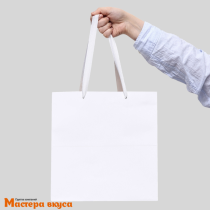 Пакет для торта 300*300*300 мм, с квадратным дном, белый