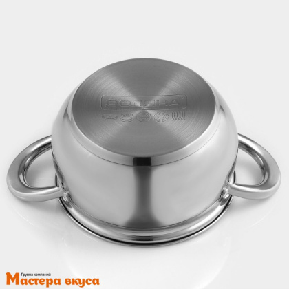 Кастрюля с крышкой из нержавеющей стали Гиперион 2,5 л, d-18 см