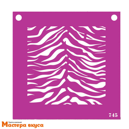 Трафарет для нанесения рисунка ПОЛОСКИ ТИГРА, 14*14 см