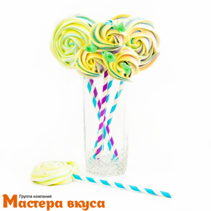 Трубочки бумажные, 20 см (упак 25 шт)  синие "Белые звезды"