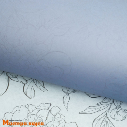 Бумага упаковочная "Лиловые цветы" двухсторонняя (крафт), 50*70 см