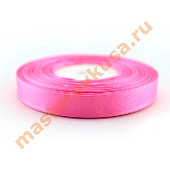 Лента атласная, РОЗОВАЯ (ЯРКО-РОЗОВАЯ), 20мм, ~23м