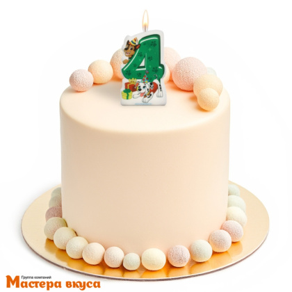 Свеча-цифра  С ДНЕМ РОЖДЕНИЯ мульт Щенячий патруль (8,5*5 см) - 4 © 