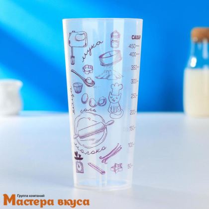 Мерный стакан 500 мл, полистирол "Поваренок"