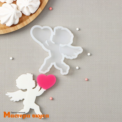 Молд силиконовый АНГЕЛ С СЕРДЦЕМ 9*8 см