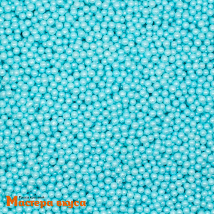 Посыпка Шарики сахарные Жемчуг ГОЛУБОЙ перламутр (4 мм), 50 гр
