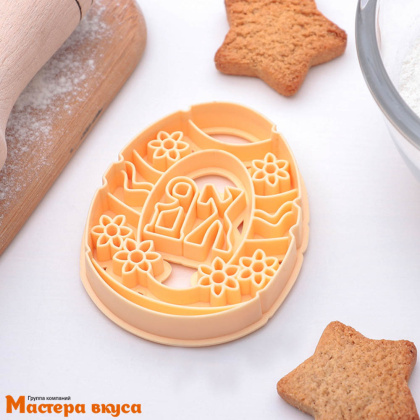 Вырубка пластик  ПАСХАЛЬНОЕ ЯИЧКО (штамп), 10 см