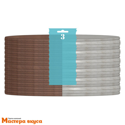 Шпатель-скребок  Фигурный ВОЛНЫ двухсторонний 20*10 см, (акрил) №3