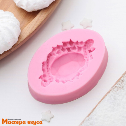 Молд силиконовый ДРАГОЦЕННЫЙ КАМЕНЬ (брошь), 6*4,3*1,2 см 