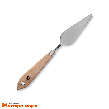 Палета (мастихин) лопатка металлическая 21 см, с деревянной ручкой "Деко"