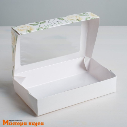 Упаковка для сладостей 20*12*4 см "Flowers"