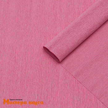 Бумага упаковочная гофрированная Светло-розовая, 90 гр, ш-50см, 1,5м