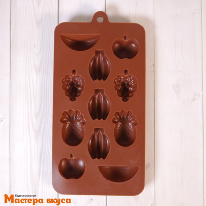 Форма для шоколада силиконовая  МУЛЬТИФРУКТ, (11 ячеек) 20*10 см