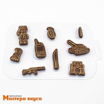 Форма для шоколада пластиковая НАБОР МИНИ ТАНК