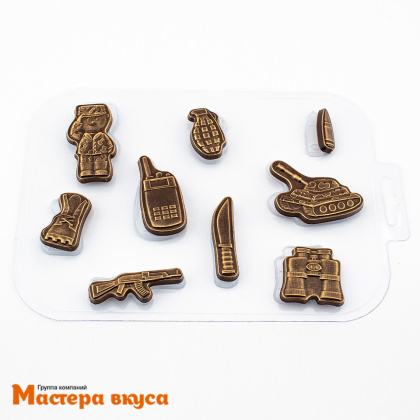 Форма для шоколада пластиковая НАБОР МИНИ ТАНК
