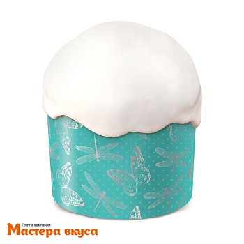 Форма бумажная для кулича (200г) d90*h90 мм БАБОЧКИ И СТРЕКОЗЫ