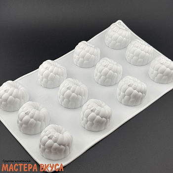 Форма силиконовая, для корпусных и муссовых десертов МАЛИНА-МИНИ, 12 ячеек D~4,5см h~3м
