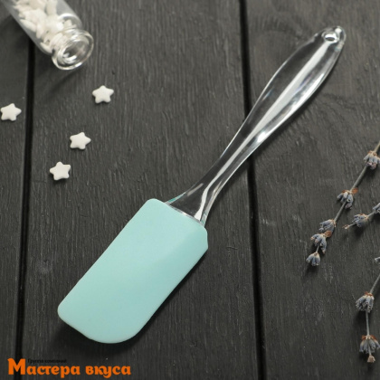 Лопатка силиконовая с пластиковой ручкой, 19 см, "Лед"