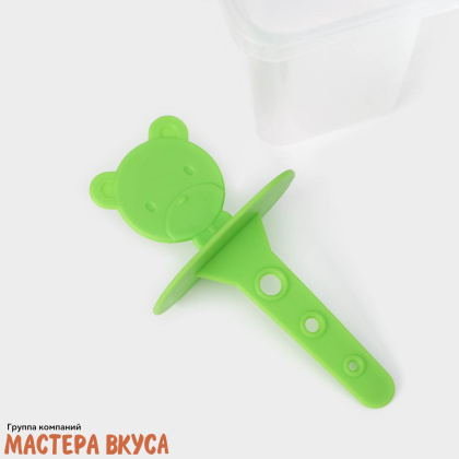 Форма для мороженого пластиковая (эскимо) МЕДВЕЖОНОК, (4 ячейки) 13*11,5*7,5 см