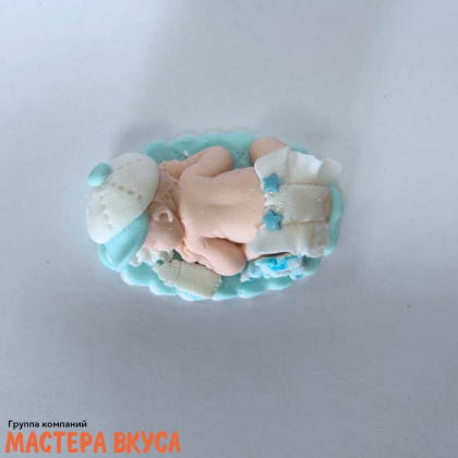 Сахарная фигурка МЛАДЕНЕЦ мальчик, длина ~6см