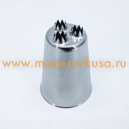 Насадка стальная ТРАВКА рифленая 3 отверстия,  (BX1820) №2010