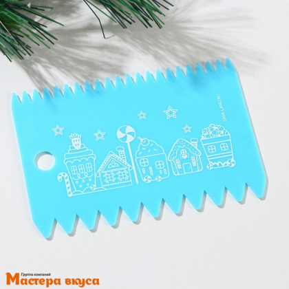 Шпатель-скребок пластиковый  в наборе 3шт (11,2*8*0,5 см),  "Сладкого года"