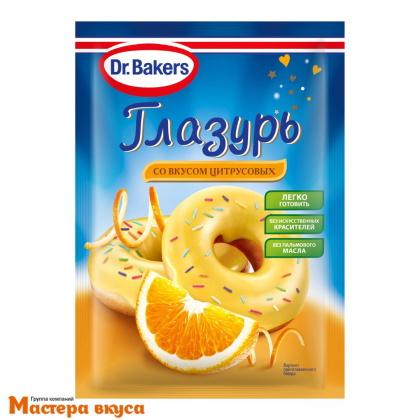 Глазурь со вкусом цитрусовых Dr.Bakers, 90 гр