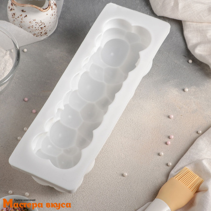 Форма силиконовая, для муссовых десертов ВОЗДУШНЫЕ ПУЗЫРИ, 25,5*7,5*8 см