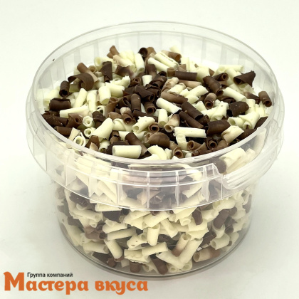 Завитки микс мраморный Темный-Белый шоколад, "Mona Lisa" Callebaut (Бельгия), 100 гр