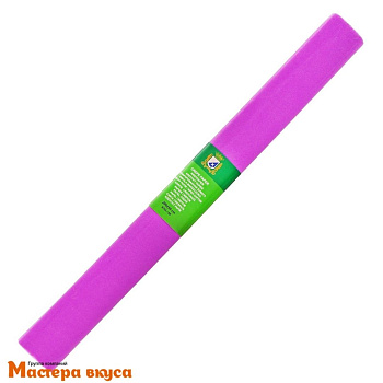 Бумага упаковочная гофрированная Сиреневая, 30 гр, ш-50см, 2м