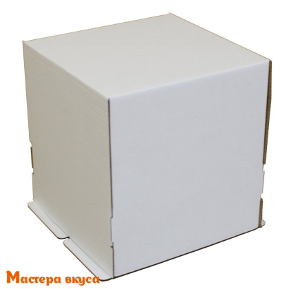 Короб для торта без окна 260*260*280 мм, белый (2-Д) АП