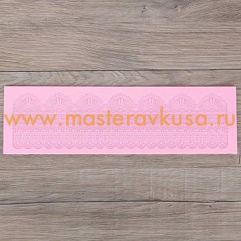 Коврик текстурный силиконовый (рельеф) для айсинга "Кружево", 40*12 см