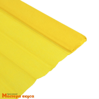 Бумага упаковочная гофрированная Жёлтая, 32 гр, ш-50см, 2м