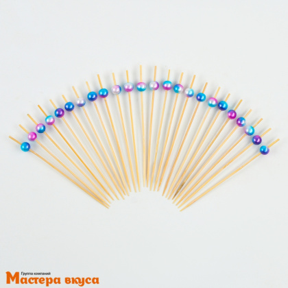 Шпажки "Жемчужина градиент", дерево, 12 см (набор 24 шт)