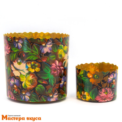 Форма бумажная для кулича ( 75г) d60*h45 мм ЦВЕТОЧНЫЙ