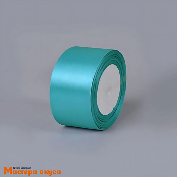 Лента атласная, МОРСКАЯ ВОЛНА, 40мм, ~23м