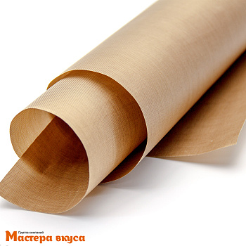 Коврик (лист) для выпечки тефлон антипригарный (коричневый), 60*40см Caramella