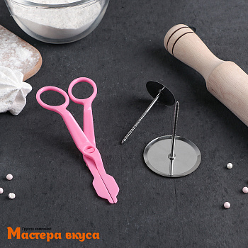 Набор кондитерский, для изготовления цветов (гвоздик d-3/5 см + ножницы для переноса цветов)