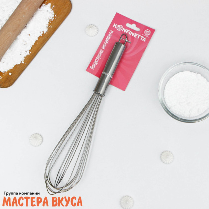 Венчик кулинарный ручка металл, 35 см, нерж.сталь "Сильвер"