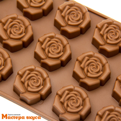 Форма для шоколада силиконовая  РОЗОЧКИ, (15 ячеек) 20*10*2 см