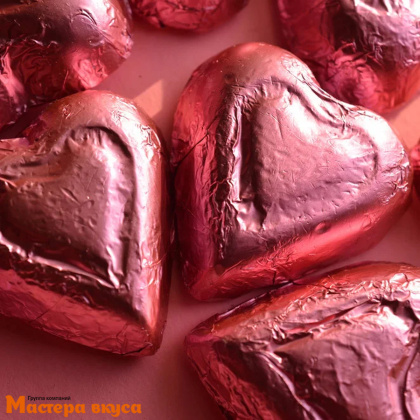 Фольга оберточная для конфет 10*10 см (розовая), упак 20 шт